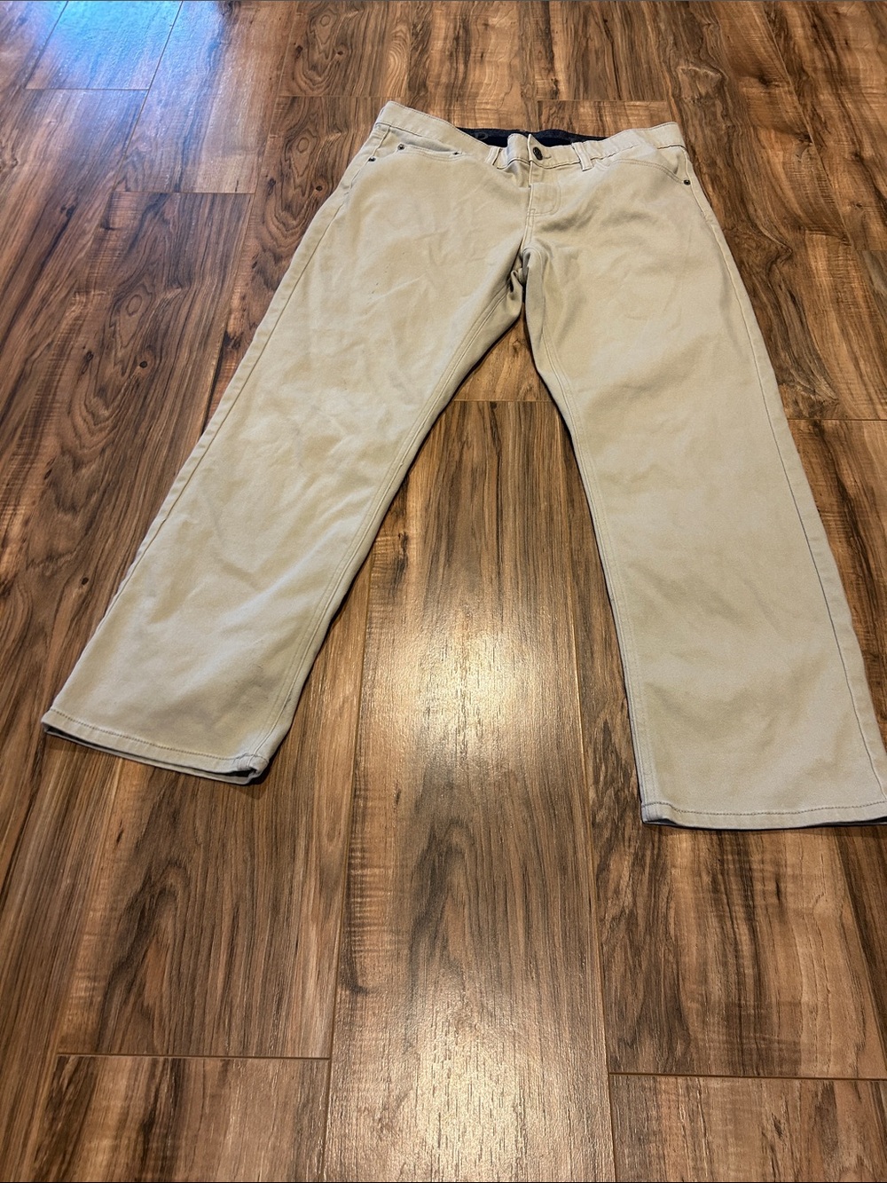 Izod Khaki Straight-Leg Chinos in Light Tan